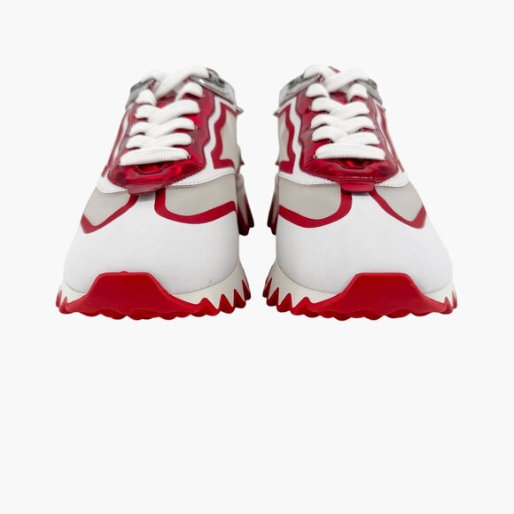 Christian Louboutin Sharkina White Mesh Red Sneakers Size 40 US 10 Women's 6917 - Picture 7 of 15